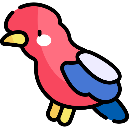 Cock of the rock Kawaii Lineal color icon