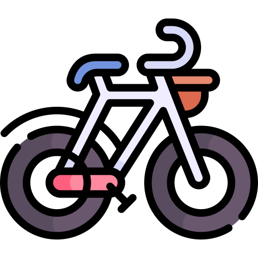 自転車 Kawaii Lineal color icon