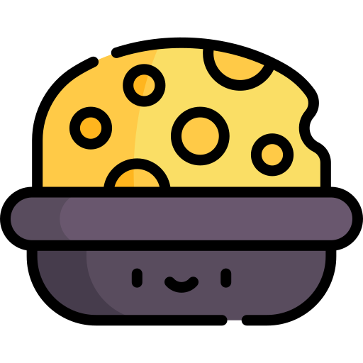 Cheese Kawaii Lineal color icon