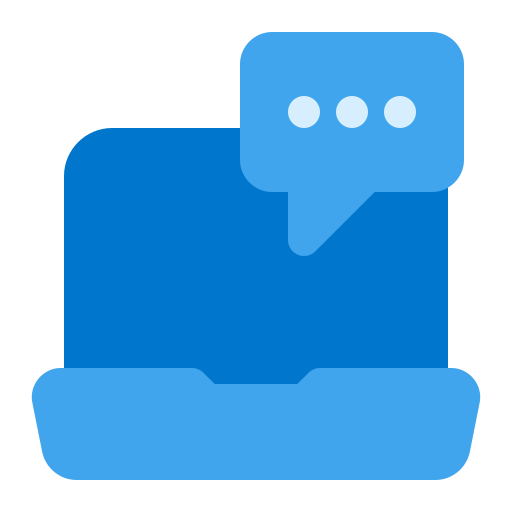 chat en línea Generic color fill icono