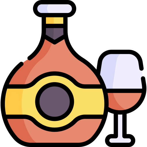 Cognac Kawaii Lineal color icon