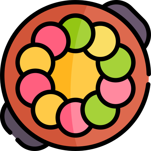 ratatouille Kawaii Lineal color icono