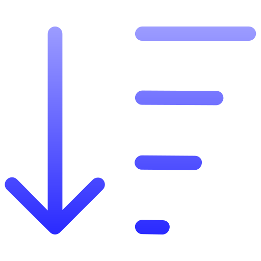 Down arrow Generic gradient outline icon