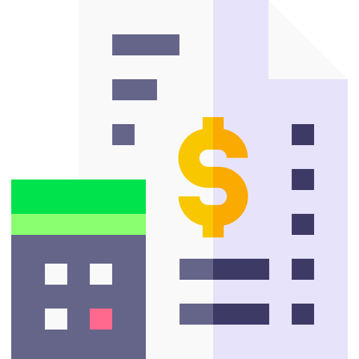 contabilidad Basic Straight Flat icono