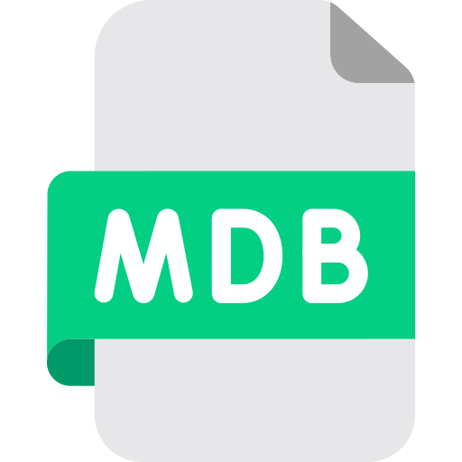mdb-datei Generic color fill icon