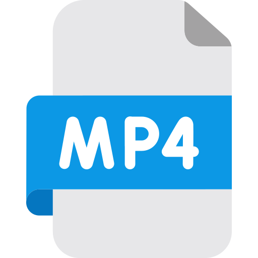 archivo mp4 Generic color fill icono