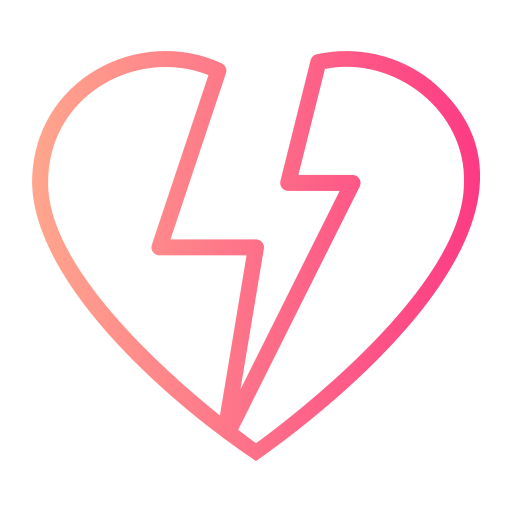 Broken heart Generic gradient outline icon