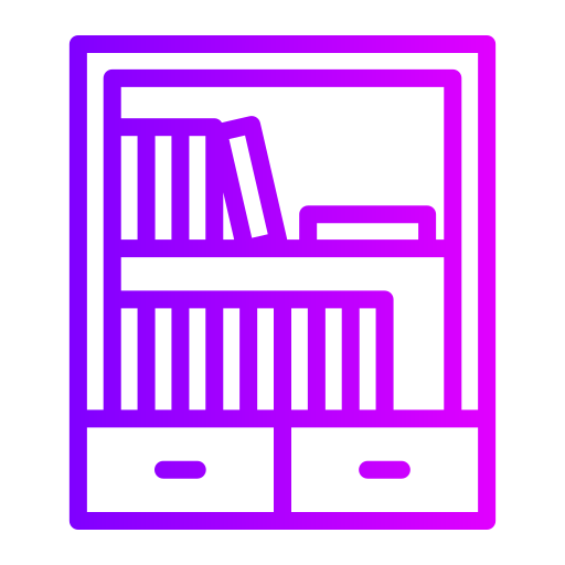 Bookcase Generic gradient outline icon