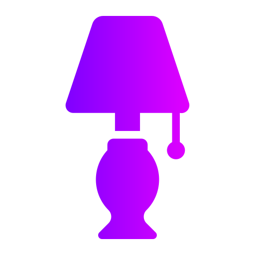 lámpara de escritorio Generic gradient fill icono