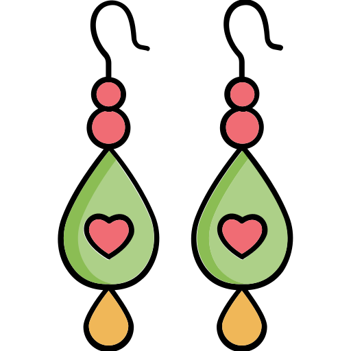 orecchini pendenti Generic color lineal-color icona