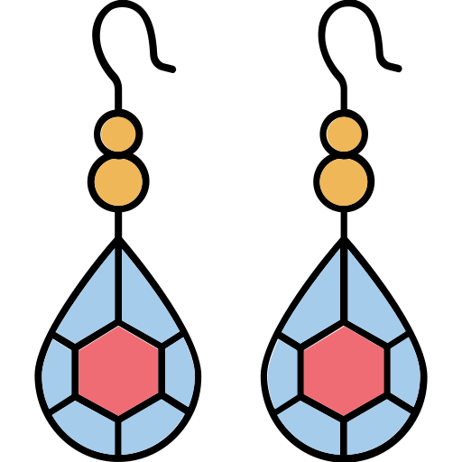 orecchini pendenti Generic color lineal-color icona