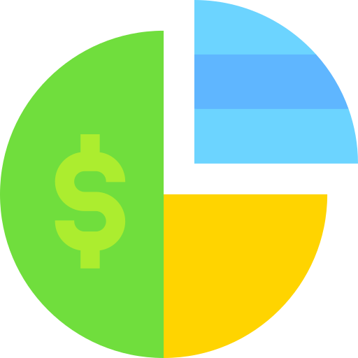 gráfico circular Basic Straight Flat icono