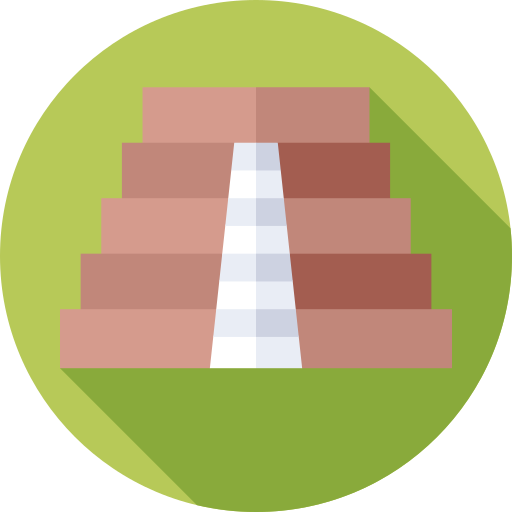 piramida majów Flat Circular Flat ikona