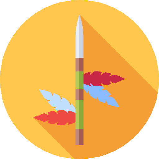 Spear Flat Circular Flat icon