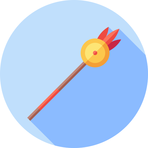 지팡이 Flat Circular Flat icon