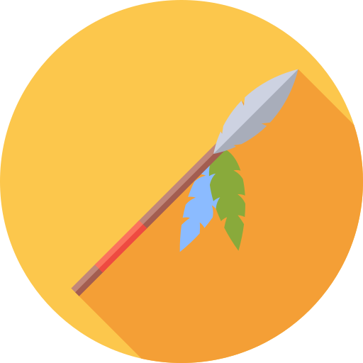 Spear Flat Circular Flat icon