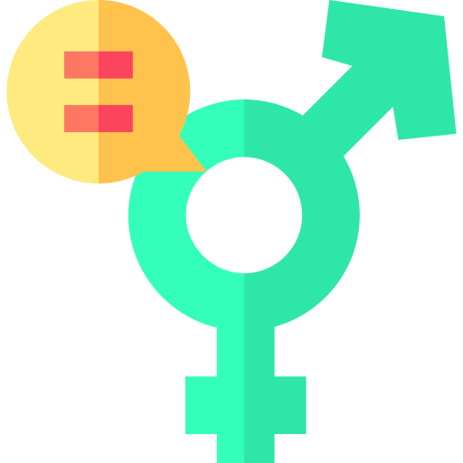 igualdad de género Basic Straight Flat icono