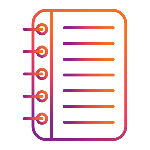 cuaderno Generic gradient outline icono