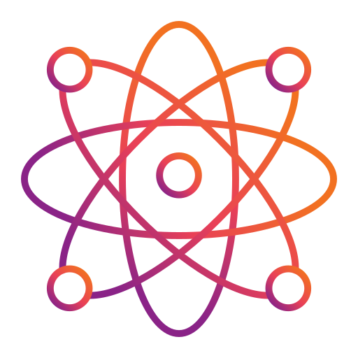 Атом Generic gradient outline иконка