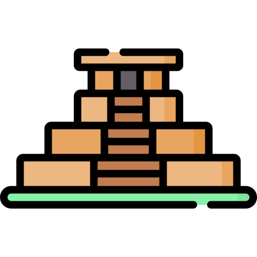 Mayan pyramid Special Lineal color icon