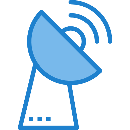 Satellite dish itim2101 Blue icon