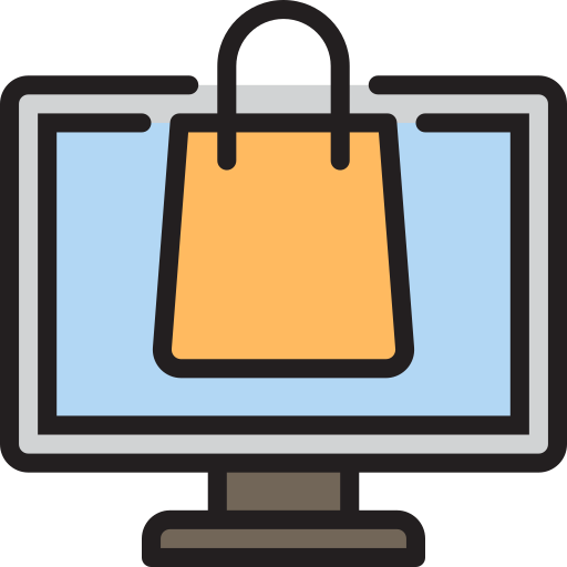 shopping en ligne srip Lineal Color Icône