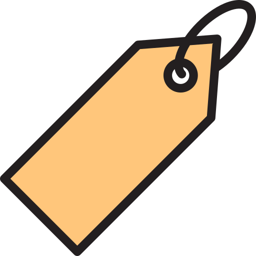 etiqueta srip Lineal Color icono