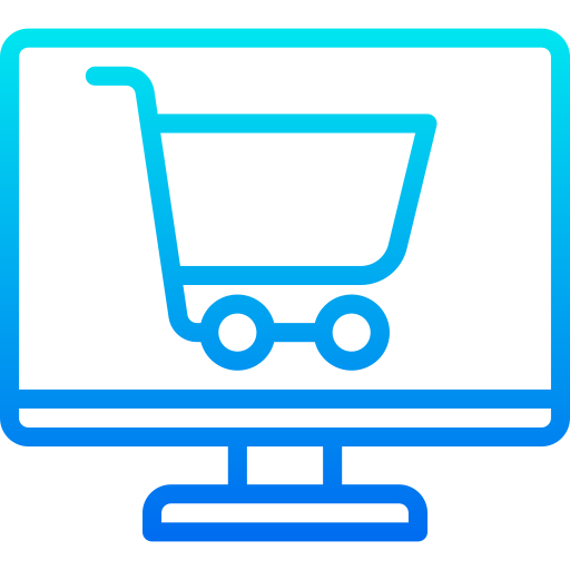 Online shop srip Gradient icon