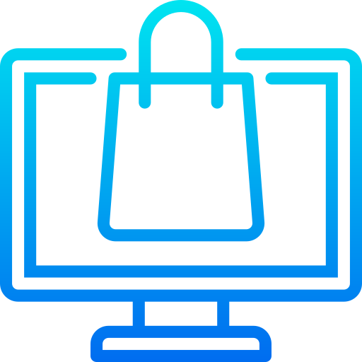 Online shopping srip Gradient icon