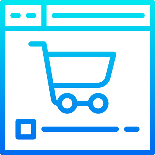 las compras en línea srip Gradient icono