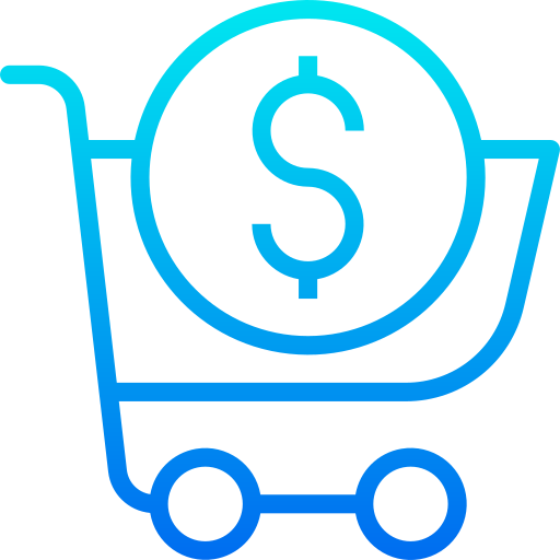 Online shopping srip Gradient icon