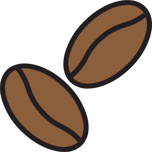 コーヒー豆 srip Lineal Color icon