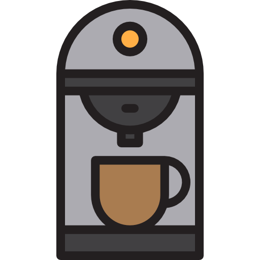 커피 머신 srip Lineal Color icon