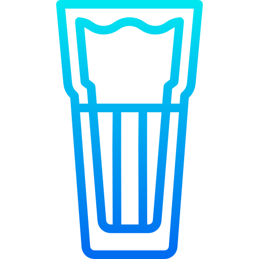 bicchiere d'acqua srip Gradient icona