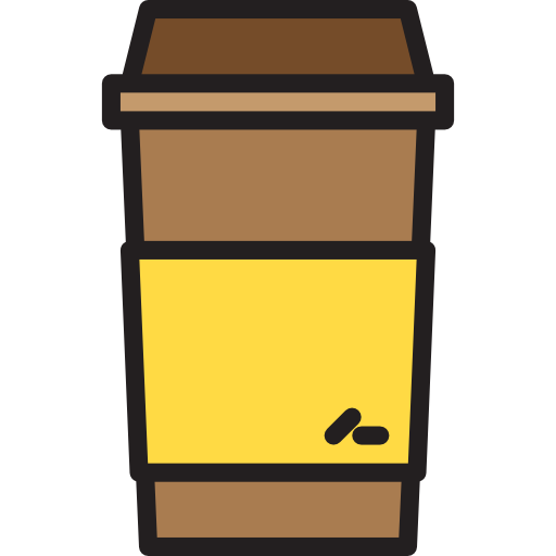 Кофе srip Lineal Color иконка