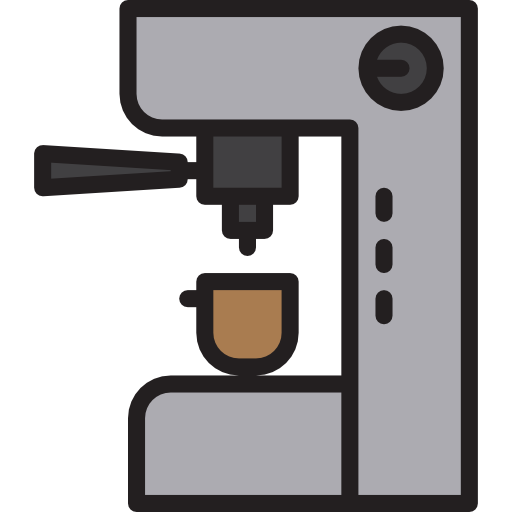 macchina per il caffè srip Lineal Color icona
