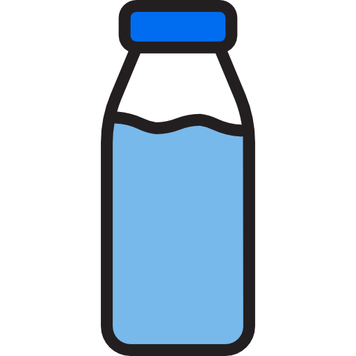 bottiglia di latte srip Lineal Color icona