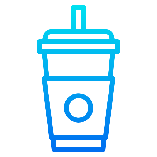 Paper cup srip Gradient icon