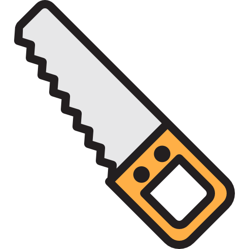 Hand saw srip Lineal Color icon