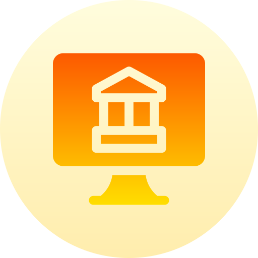banca en línea Basic Gradient Circular icono