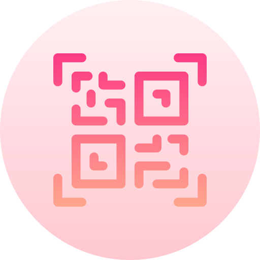 qr code Basic Gradient Circular icona