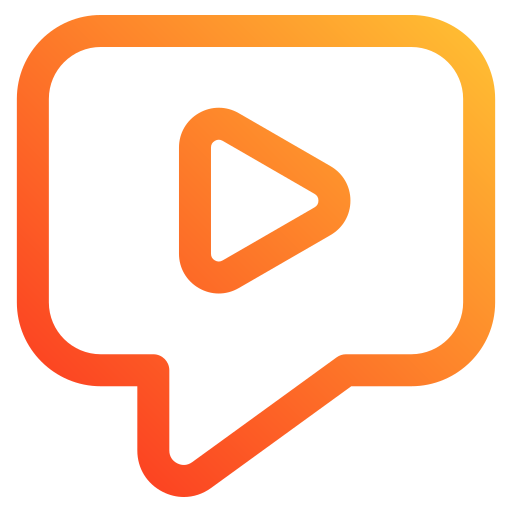 video Generic gradient outline icon