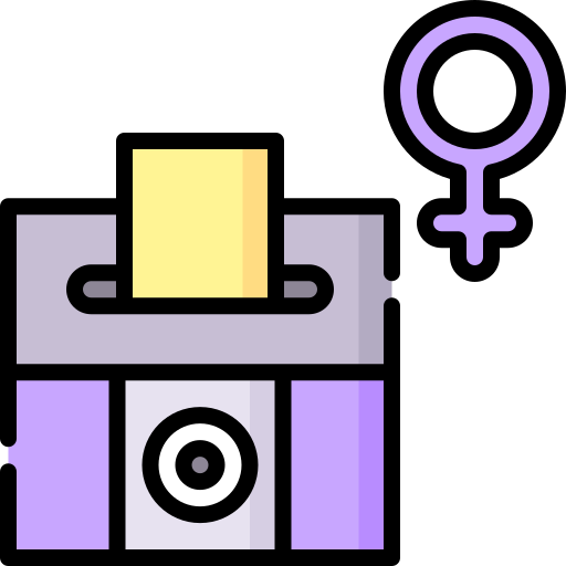 sufragio femenino Special Lineal color icono