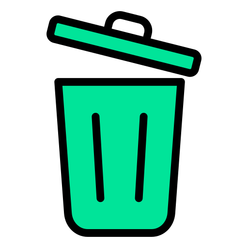 papelera de reciclaje Generic color lineal-color icono