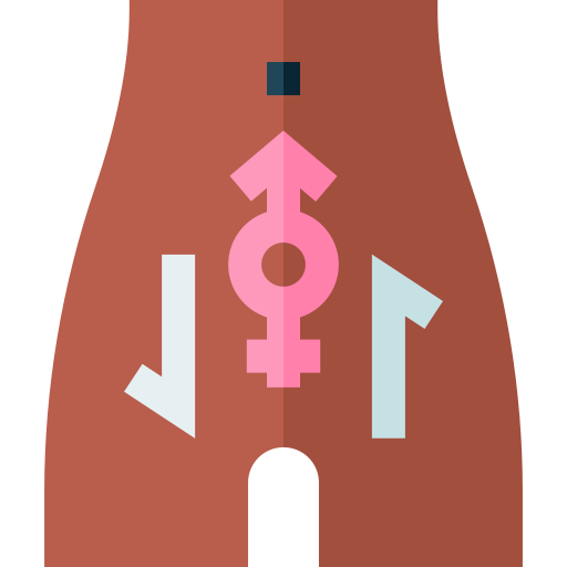 geslachtsverandering Basic Straight Flat icoon