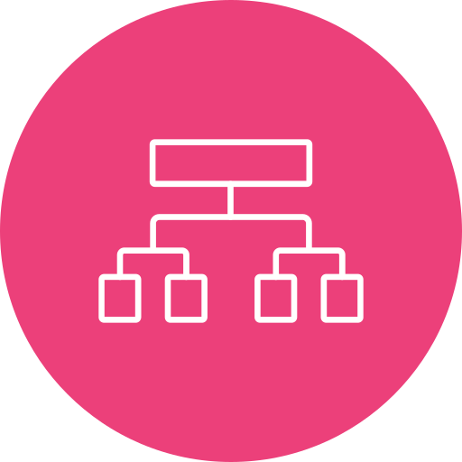 Hierarchical structure Generic color fill icon