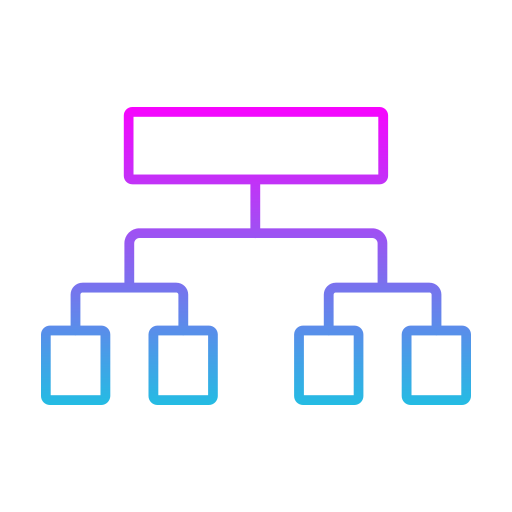 hiërarchische structuur Generic gradient outline icoon