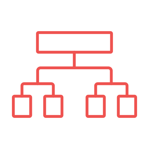 Иерархическая структура Generic color outline иконка