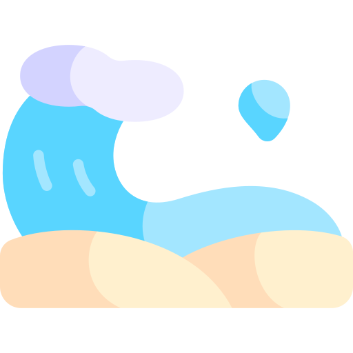 tsunami Kawaii Flat icono