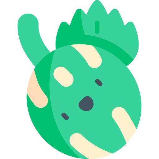 groene pompoen Kawaii Flat icoon